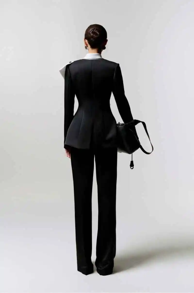 Formal Mother Of The Birde Pants Suits Black Celebration Blazer Set Evening Party Prom Wedding Outfits 2 Pieces