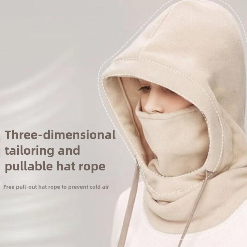 Scarf hatneck warmer windproof and warmfor skiing and cycling, double-sided fleece unisex,winter thickened cold-proof face mask
