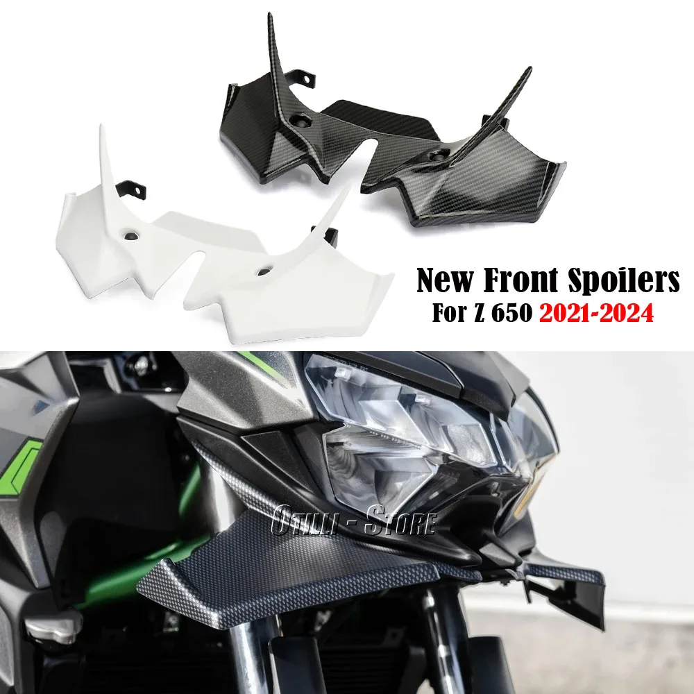 

Motorcycle Front Wheel Fender Beak Nose Cone Extension Extender Cowl Spoiler Cover For Kawasaki Z650 Z 650 z650 2021 - 2024