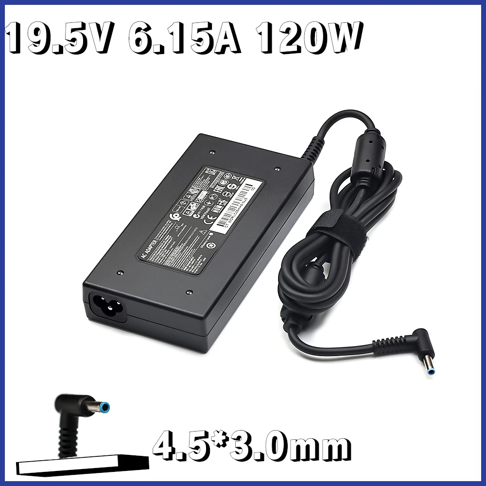 

Адаптер для ноутбука 120 Вт, 19,5 В, 6,15 А, 4,5*3,0 мм для HP ENVY 15 17 15-J013TX J015T 15-AX033 HSTNN-CA25, зарядное устройство, блок питания для ноутбука