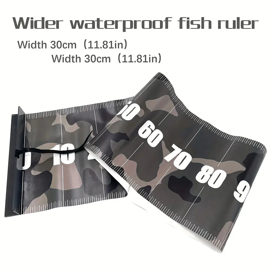 내구성이 뛰어난 PVC 접이식 방수 측정 테이프, 폭 10cm/20cm/30cm-3.94in/7.87in/11.81in, 필수 야외 낚시 액세서리,