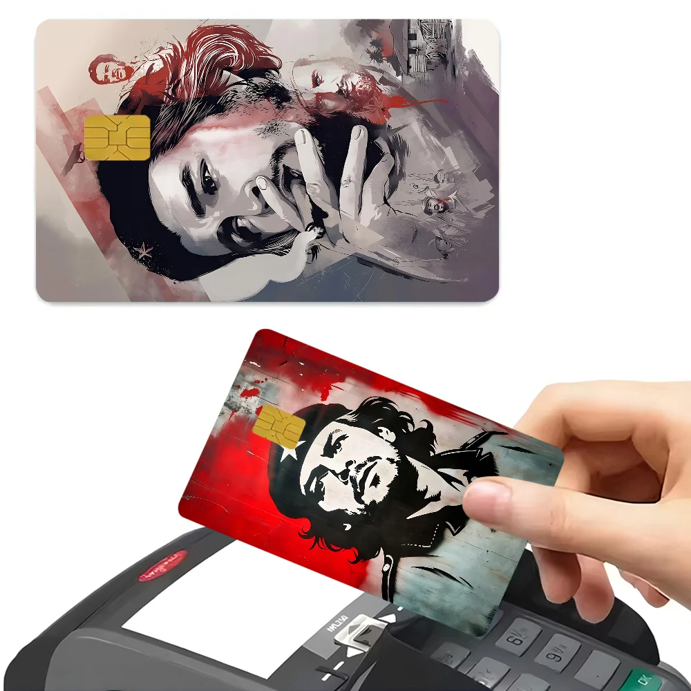 Che Guevara Game Anime Sticker Film Skin Cover Case For Small Large No Chip Debit Credit Card Front Side