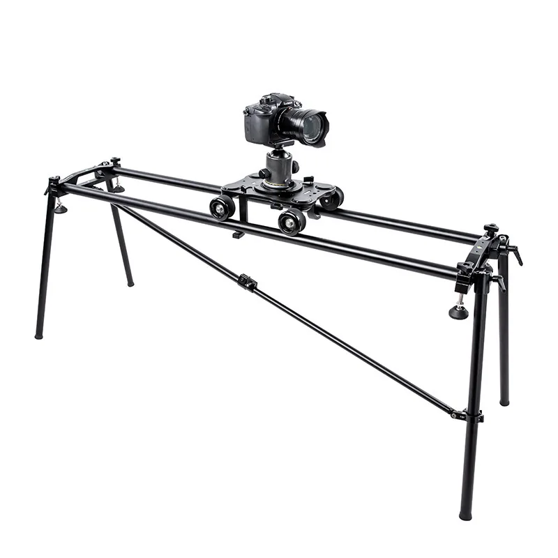 Portable video slide rail 1.6m splicing rail 1m high leg load-bearing 12kg delay electronic control component