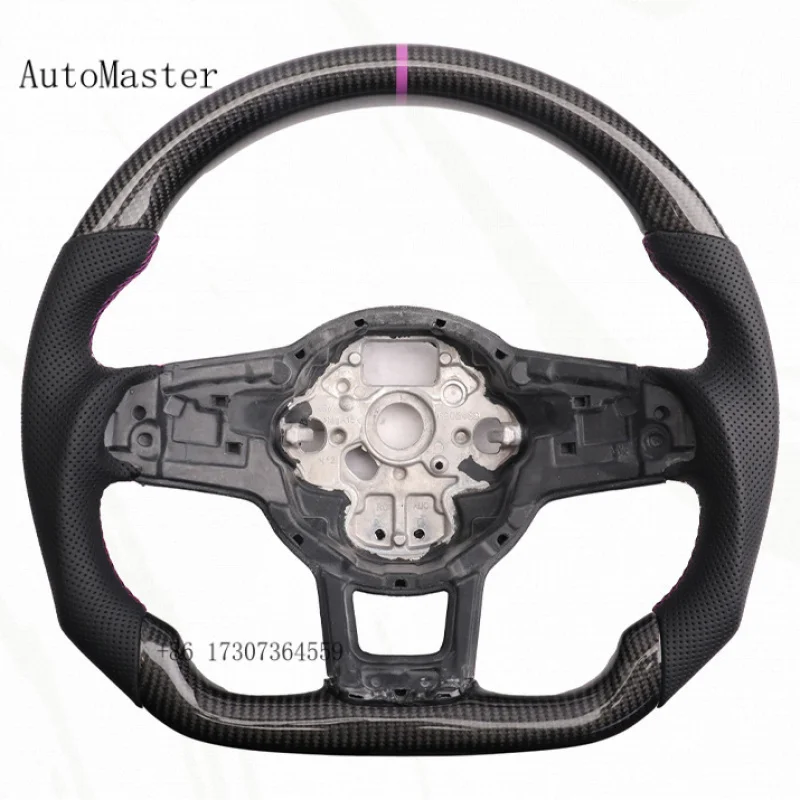 Volante Multifunción Clásico de Fibra de Carbono Xinhao de 3 Radios para Volkswagen Golf Passat Gol GTI Polo Golf GTI