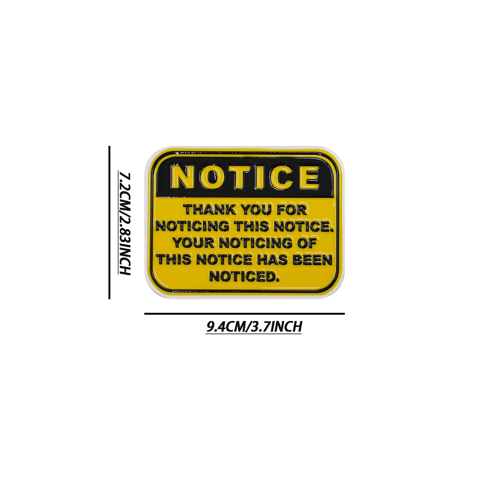 1pcs Thank You for Noticed This Notice 3Dcar emblem, Fun Parody Warning decorative. Suitable for decorating the rear side of car