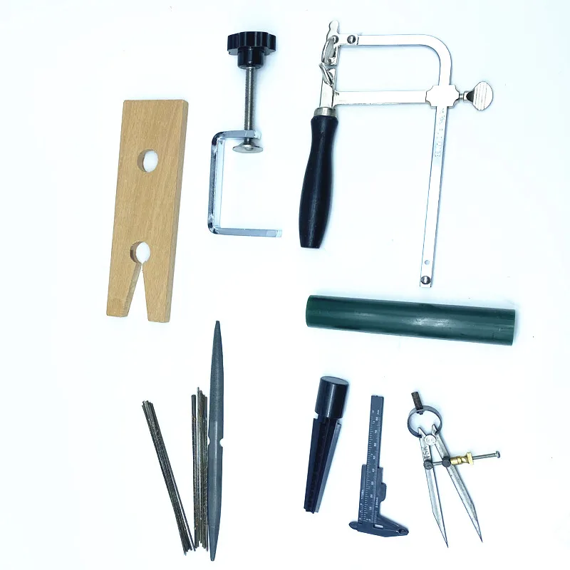 Jewelers Wax Ring Carving Tool Kit Ring Tube Sawblades Wax Ring Sizer Jewelers Wax File Bench Pin-HDF