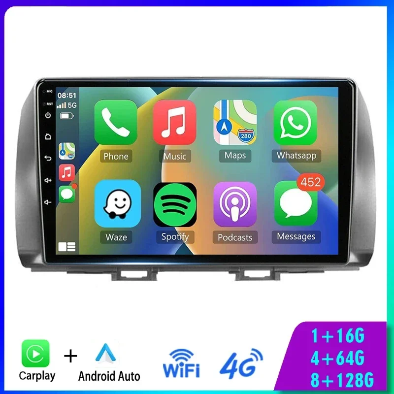 

Car Radio Multimedia Video Player GPS Navigation Android Auto Stereo wireless Carplay For Toyota BB 2 Daihatsu Materia 2005-2016