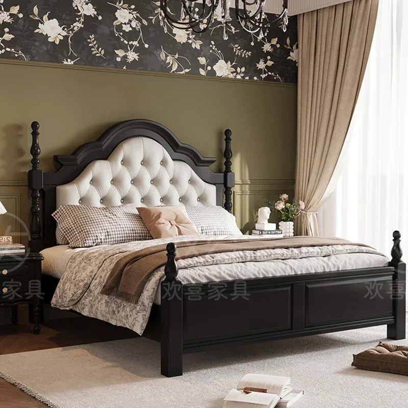 Bedroom Girls Bed Castle European Simple Double Massage Bed Princess Sleeping Loft Frame Design Cama Solteiro Patio Furniture