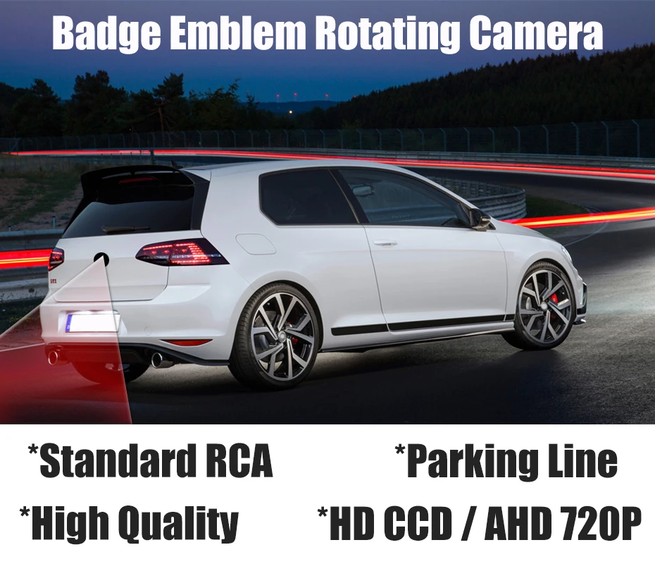 Auto Flip Emblem Abzeichen Logo Kamera Für VW Golf 6 7 8 Passat CC B8 B7 MK6 MK7 Polo Käfer EOS T-Roc Arteon Rückfahrkamera – Detail 5