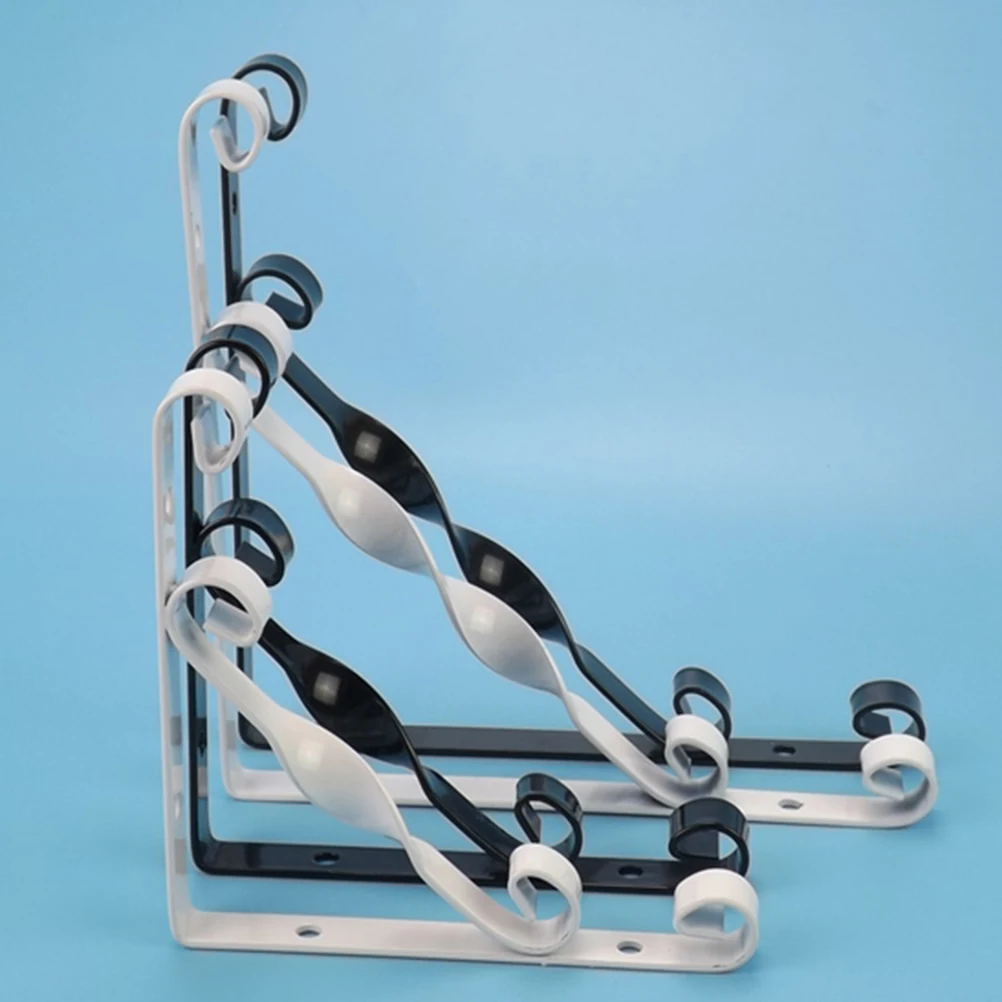 

2pcs Iron Art Triangle Wall Shelf Bracket For Hanging String Lights Wind Chimes Ornaments Durable Wall Mount Hook Iron Bracket