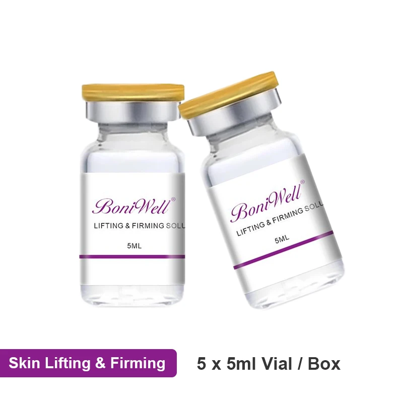 BoniWell Skin Lifting Firming Face Essence Anti Wrinkle Anti Aging Revitalizing MTS Skincare Facial Serum 5mLx5 Vials/Box