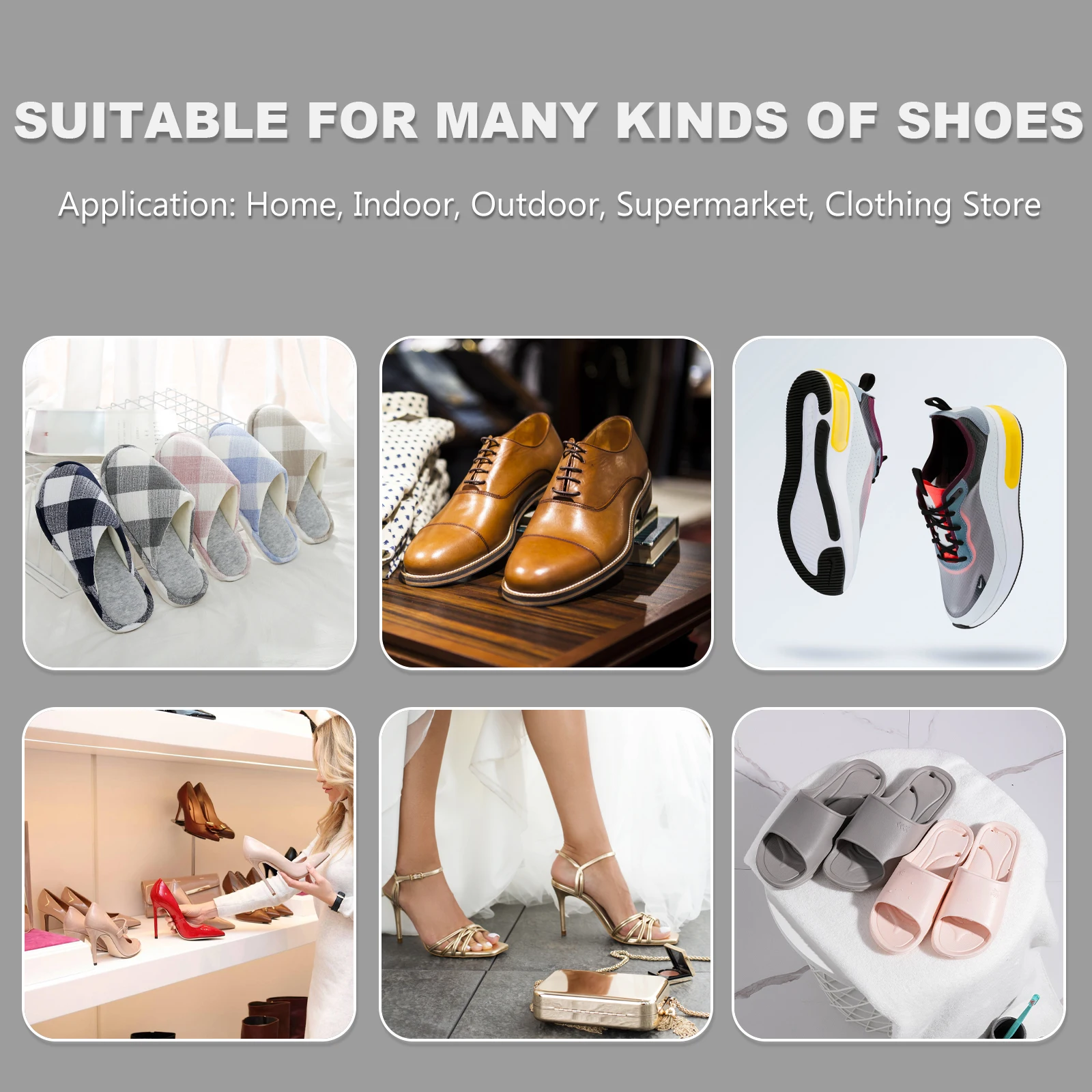

20pcs Plastic Shoe Hooks Long Service Time for Home Shoes Shop Mall Supermarket Display Storage Accessories