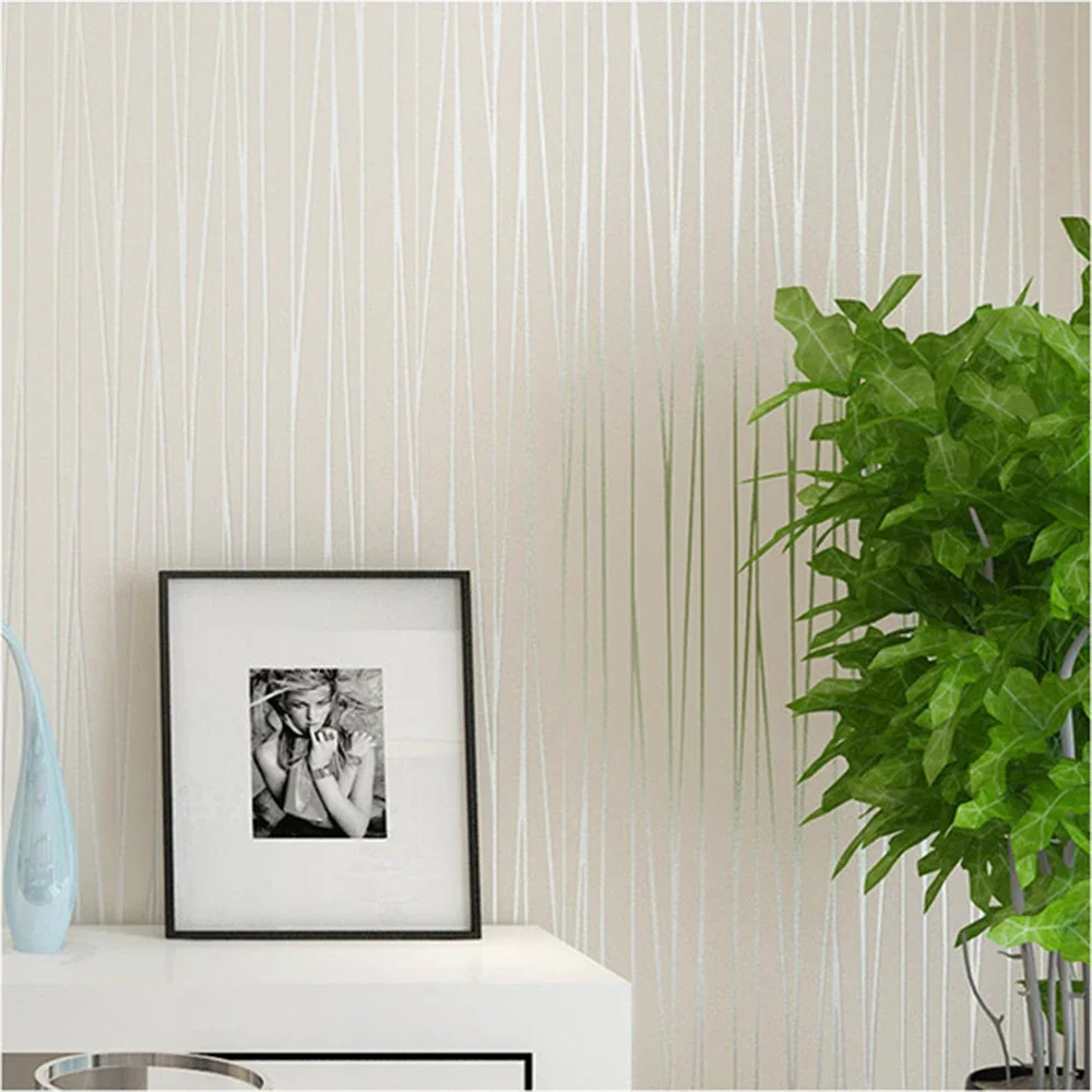 Self Adhesive Non-woven Wallpaper Modern Minimalist Vertical Stripe Pattern Wall Paper Home Decoration wallpaper