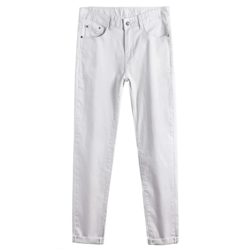 2024 summer new Laisel Tencel ice platinum gray high luxury business casual versatile Slim thin small straight jeans men's pants