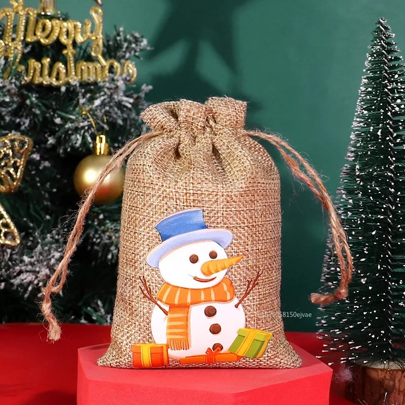 Sacs de Calendrier de l'Avent de Noël, Compte à Rebours de 24 Jours, Sacs-Cadeaux de Bonbons avec Chaîne de Proximité pour Enfants et Adultes