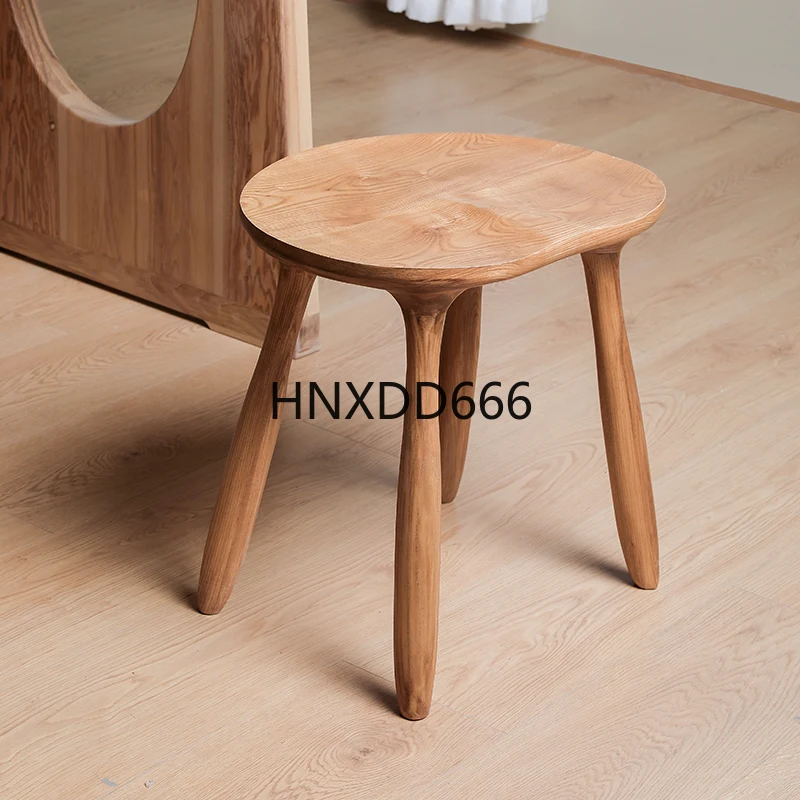 Modern simple home bedroom solid wood makeup stool