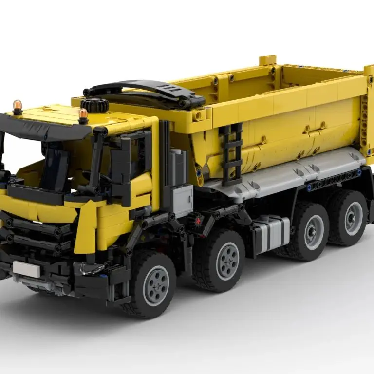 

Technical off-road vehicle 8x4 truck T-Way model building block MOC dump truck compartment vehicle collection toy gift