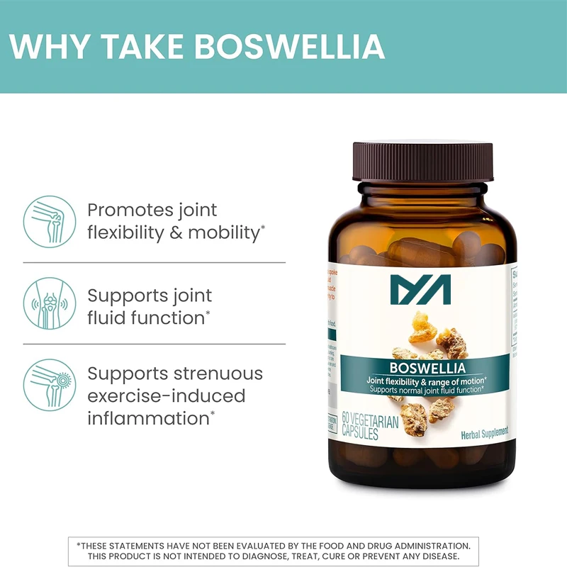 

Boswellia, Joint support for mobility and flexibility, promoting tissue preservation, 250mg, 60 capsules