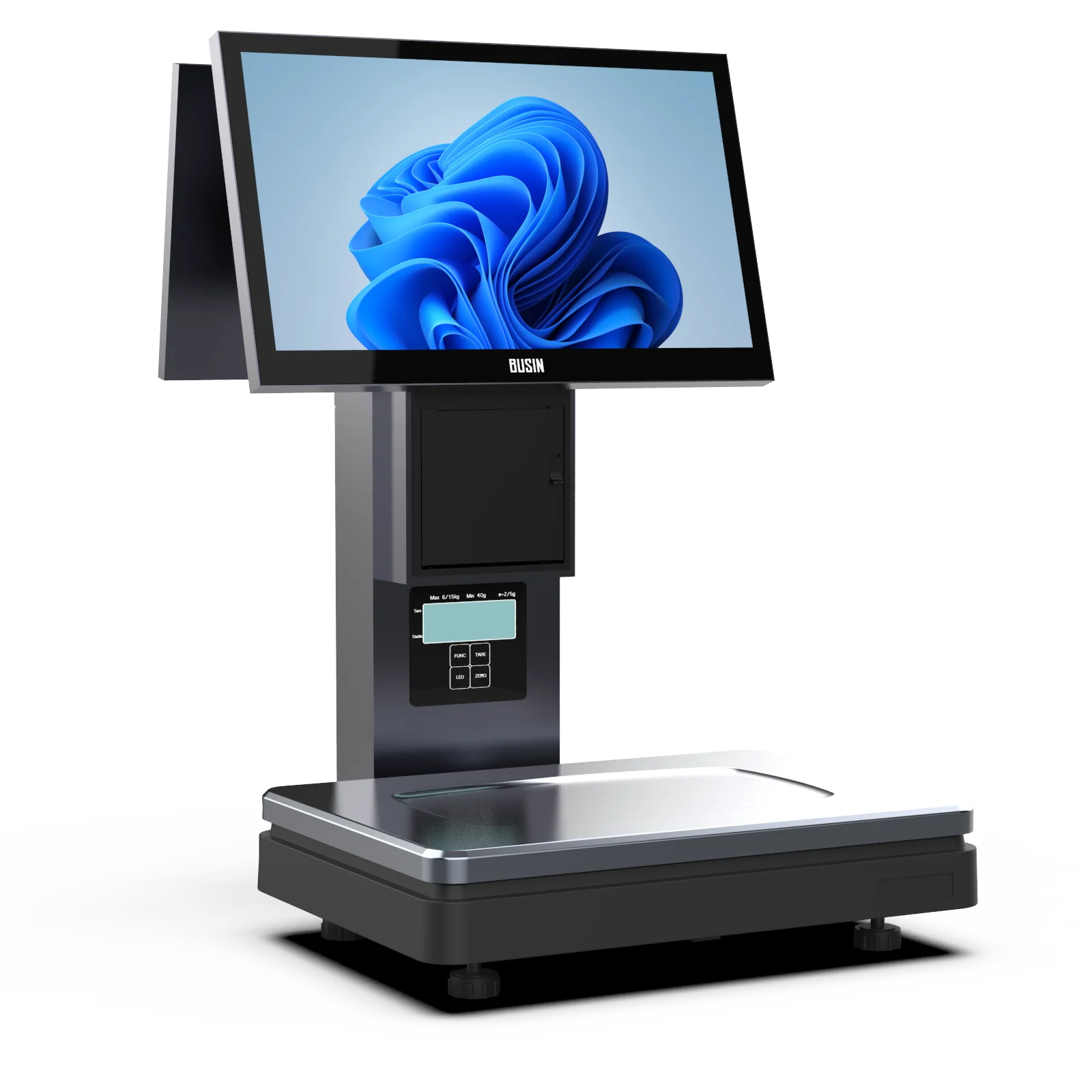 

New Pos Dual Touch Screen 15kg Electronic Weighting Scale With Built-in Thermal Printer for Supermarket