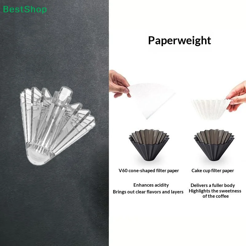 1Pcs Plastic Coffee Filter Paper Presser With 20 Ribs Helps Paper Cling Better For Pour Over Dripper Coffee Filter Cup Accessory