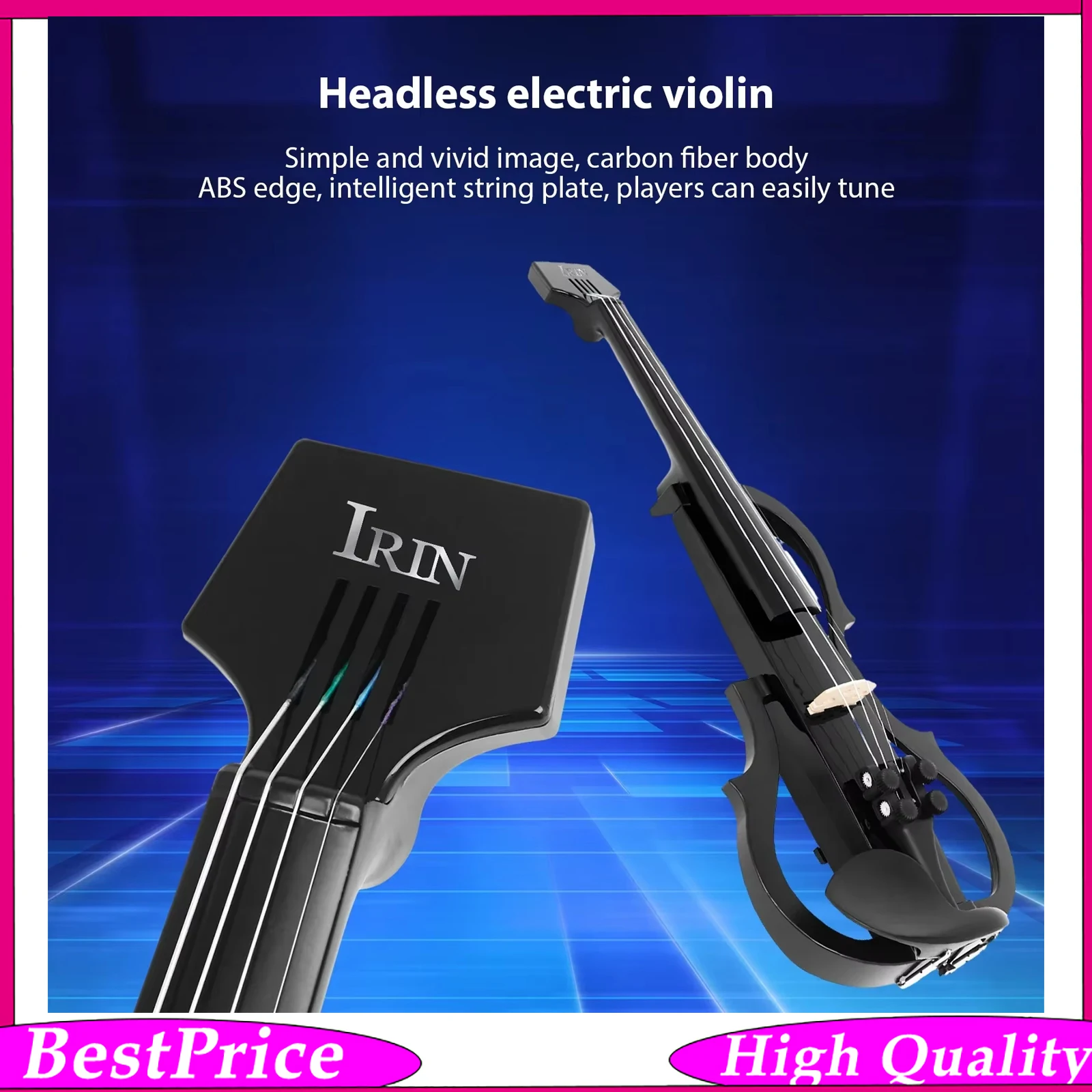 Violin Shoulder Rest - ﻿ IRIN AU-10 4/4 Electric Violin