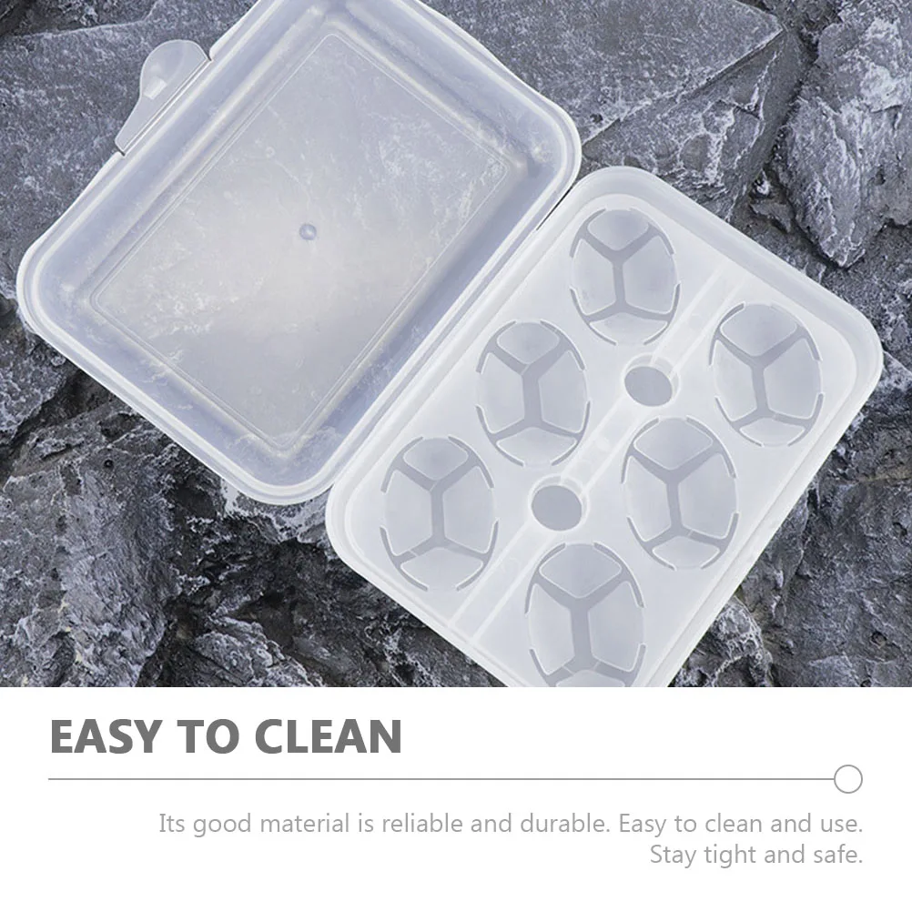 

6 Pcs Portable Plastic Egg Box Transparent Egg Container Durable Storage Accessory