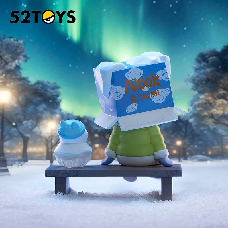 Original 52TOYS NOOK Waiting In Winter Series Limited Edition Cute Cartoon Action Anime Figure Toy Designer Doll Collection Gift