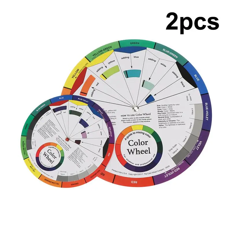 

Nail Art Paper Card Wheel 2Pcs 12 Colors Accurate Color Guide Makeup Pigment Organizer for Manicurists Salon Use