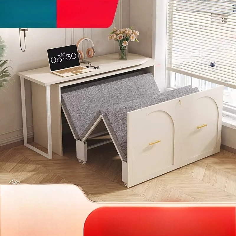 Study folding bed storage cabinet lunch break artifact office desk bed integrated invisible bed