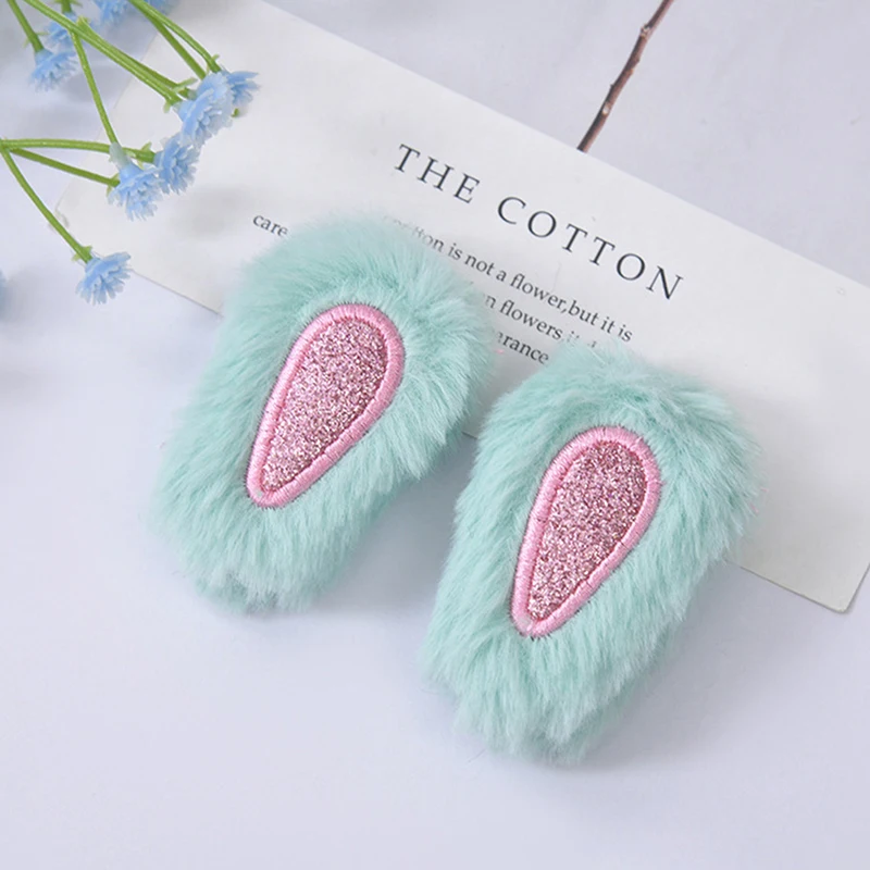 2pcs Cartoon cotton filled rabbit ear doll DIY hair clip headband decoration animal ear headband clothing accessories plush