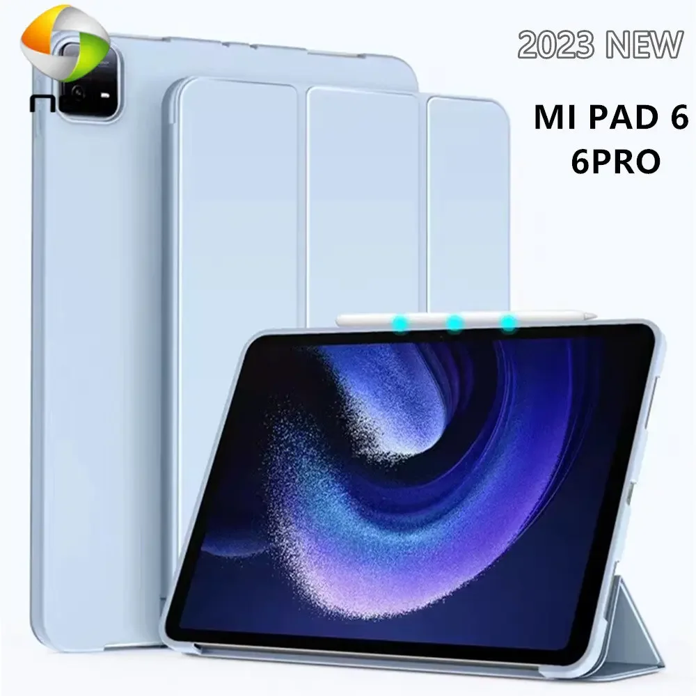 

Чехол для Xiaomi Mi Pad 6 Pro 11, умный тройной кожаный силиконовый чехол для планшета, чехол для Xiaomi Mipad 6 Mi Pad 6 Pro 2023, чехол