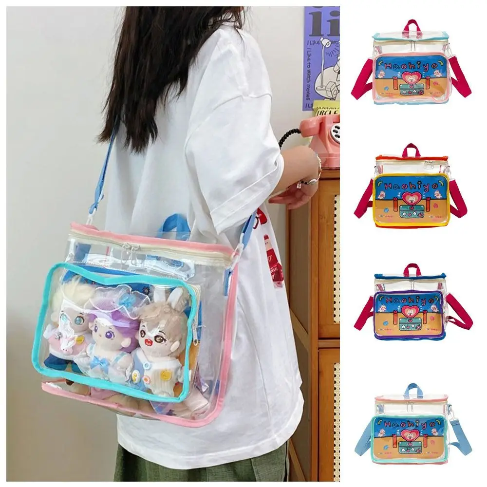

Candy Color Transparent Backpack Crossbody Bag Dual Purpose Cotton Doll Itabag Korean Style Square Fashion Jelly Bag Lady