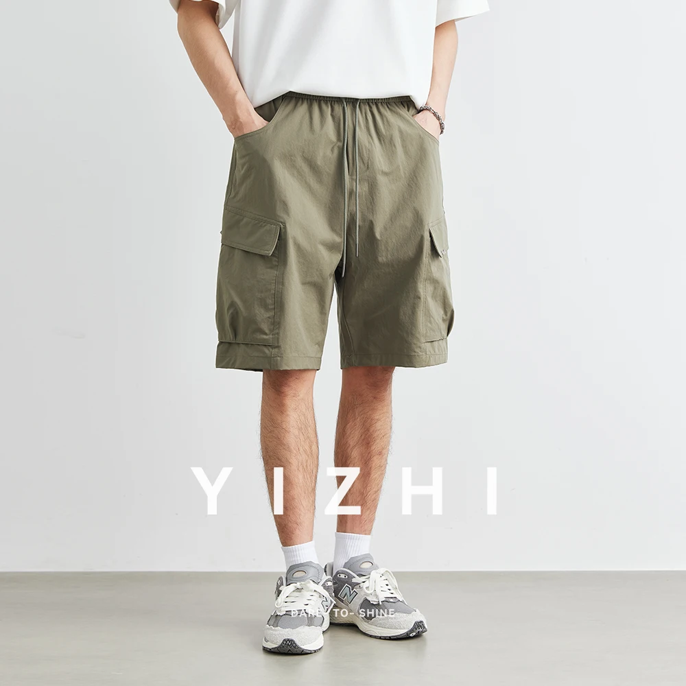 2025 Men's Japanese Retro Work Shorts Summer New Loose Comfortable Breathable Straight Casual Shorts Men's Casual Shorts