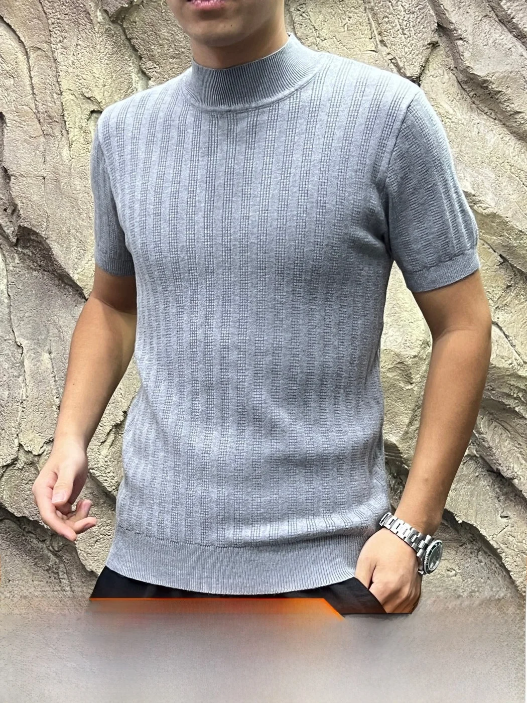 Italian Style Knitted Sweater Half High Collar Design Men's Women's Fashionable Slim Fit Skin-friendly Texture Spring Autumn
