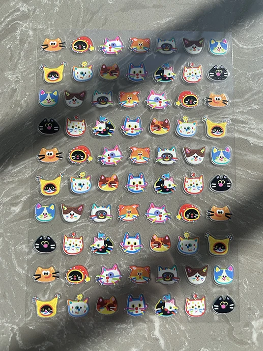 Mini Pvc Kawaii Pattern Poster Goods Stickers Nail Art Diy Water Bottle Box Mirror Loptop Desk Friend Game Props Stickers Gifts view 5