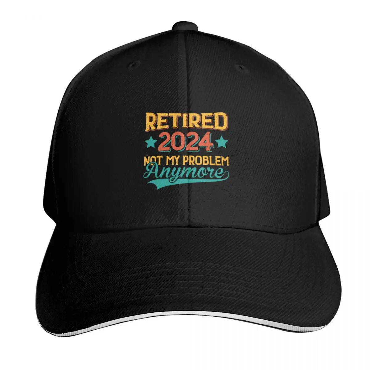Retired 2024 Not my problem anymore Baseball Cap Christmas Hat funny hat western Hat Rugby Caps Male Women's