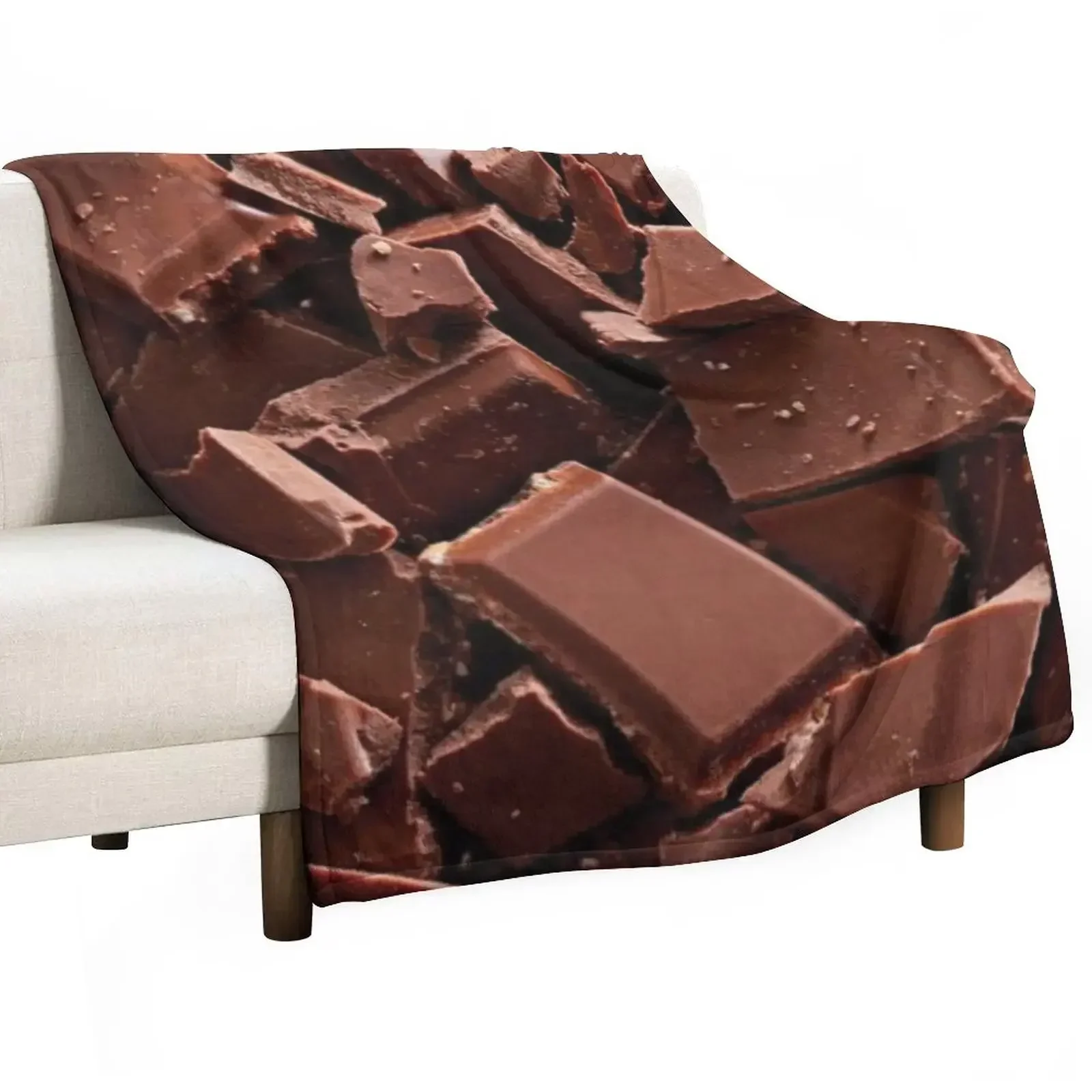 

Chocolate Pieces Pattern Throw Blanket Personalized Gift wednesday Blankets