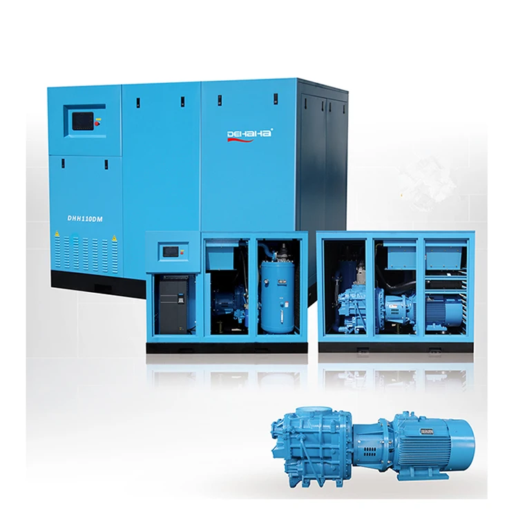 توفير الطاقة 150hp 110kw ضاغط الهواء الكهربائي 650 Cfm آلة ضاغط كبيرة