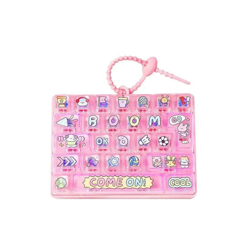 26-Tasten-Keyboard-Tastenkappen-Clicker Fidget-Tastenkappen Anti-Stress-Schlüsselanhänger Niedlicher Clicker-Schlüsselanhänger Taschenanhänger 1 Stück – Detail 5