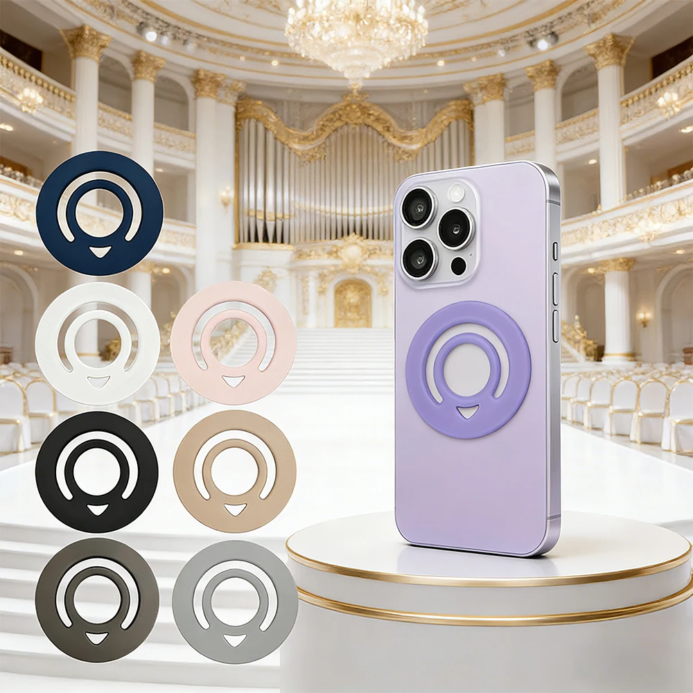 Stand For Tablet Magnetic Ring Phone 2 Sections Simplicity 1Pcs Silicone Rubber Handphone Popsocket Magsafe Holder Double Side