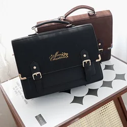Borse da scuola a tracolla uniformi JK stile Lolita giapponese per borse da viaggio Casual di grande capacità in pelle Pu per ragazze da donna