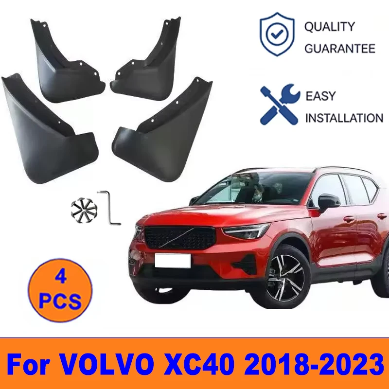 4Pcs Mud Flaps For VOLVO XC40 2018-2023 - Splash Guards Front & Rear Wheel Fender Mudguards Car Exterior Protection Accessories