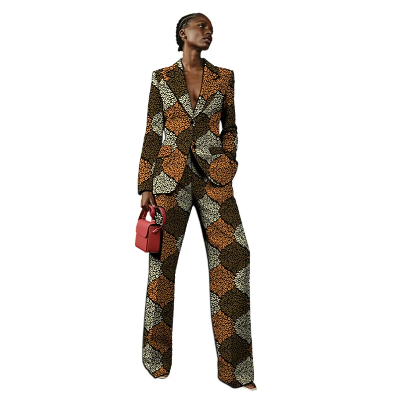 Original Design Women's Ankara Outfits Blazer And Pant Set African Couture Elegant Formal Party Suit Dance Attire Customized