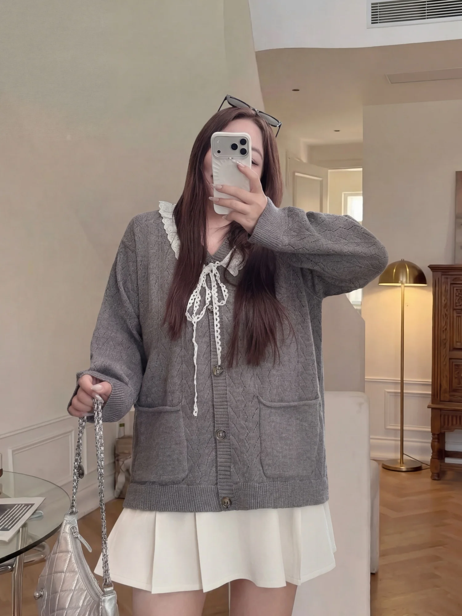 

plus Size Knitted Open Cardigan Spring New Style Loose Lazy Slimming Top for Commuting Thick Big Sister Women's Fashion