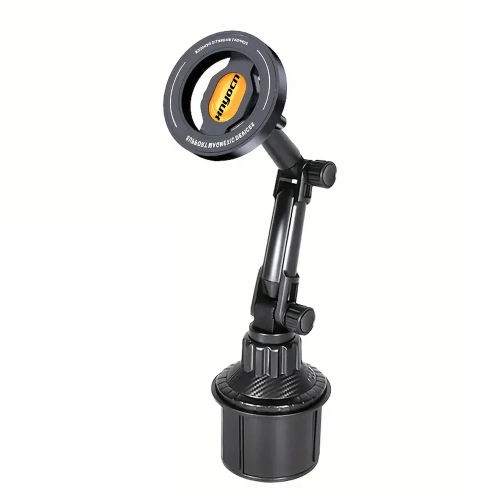 Adjustable Cup Holder Magnetic Phone Mount for Cars, Multi Angle Smartphone Holder for Navigation, Driving and Road Trips Daily