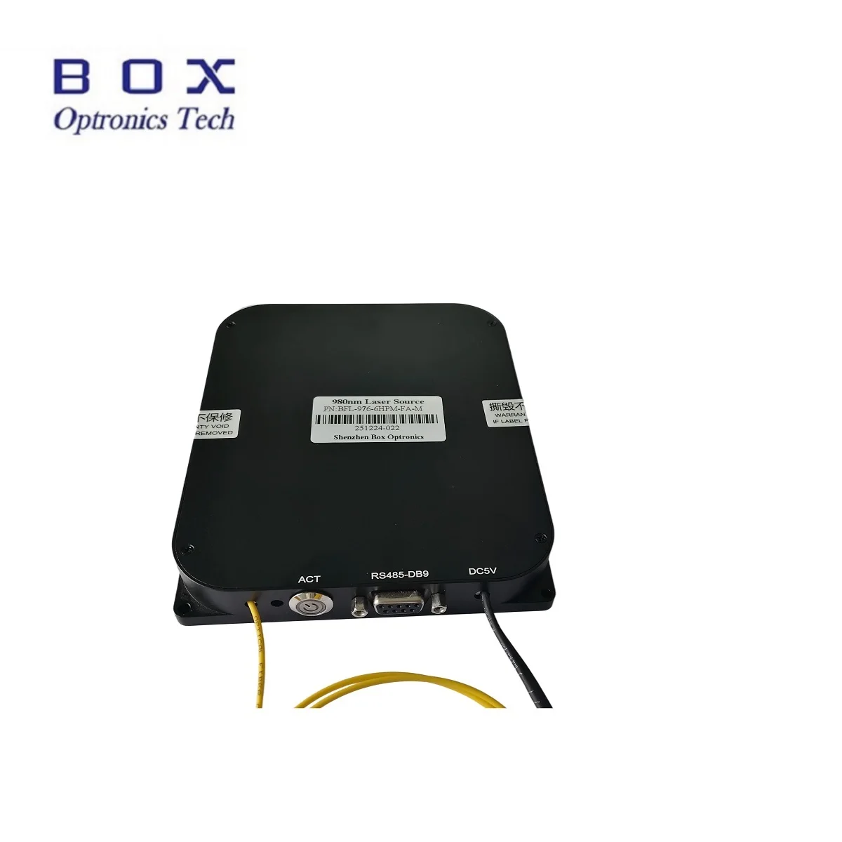 1030nm 50mW DFB Laser Module Single Mode Fiber FCAPC 150x125x20mm 5V Power Supply
