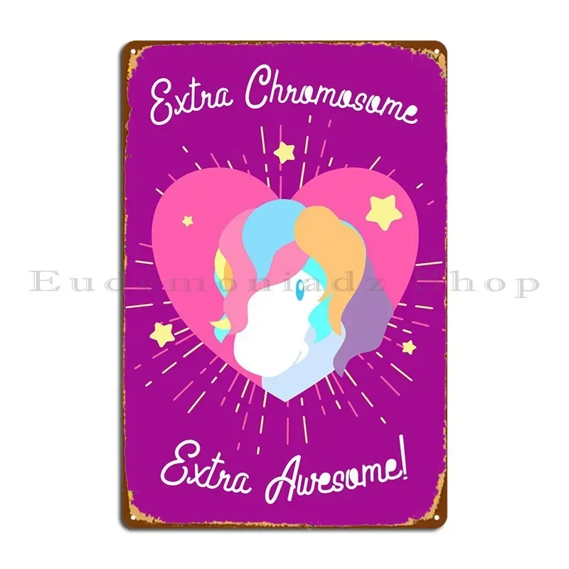 Extra Awesome Chromosome Metal Plaque Pub Wall Decor Bar Cave Custom Classic Tin Sign Poster