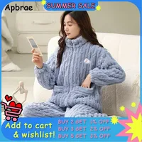 Winter Thick Flannel Pajamas for Women Woman Plus Size M-5XL Solid Soft Sleepwear Warm Velvet Cardigan Homewear Girl Nightwear