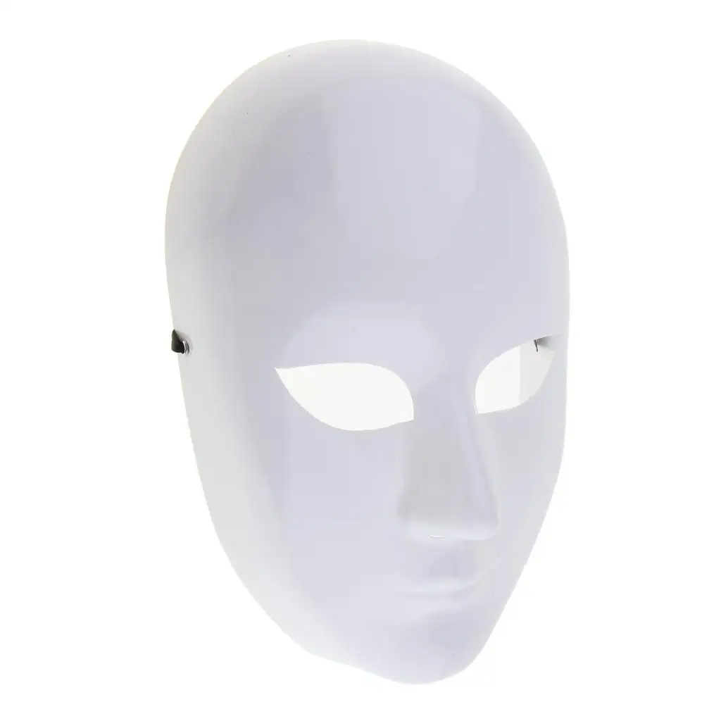 White Plastic Full Decorating Craft Halloween School Prom Costume Mask