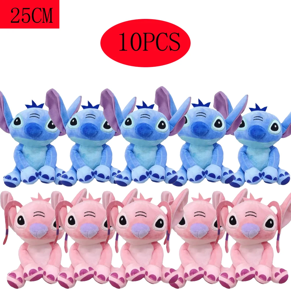 10 pçs brinquedo de pelúcia ponto original anime figuras lilo & ponto bonito brinquedos de pelúcia filme periféricos ornamentos macios presente aniversário